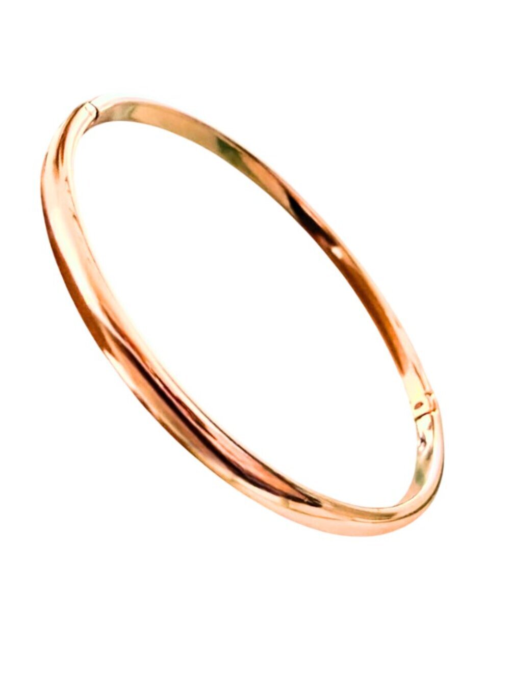 Dainty Thin Hinged Bangle Bracelet – Rose Gold Plated | Delicate Minimalist